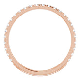 14K Rose 1/3 CTW Natural Diamond French-Set Anniversary Band